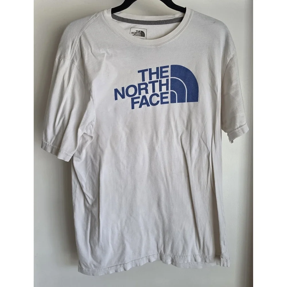 The North Face T-Shirt Men M White Crew Neck Cotton Tee Casual Athleisure
